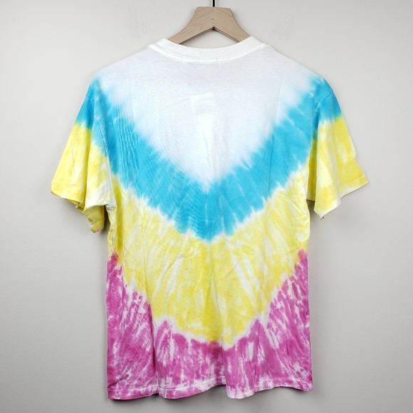 Daydreamer Oversized Tie Dye T-Shirt Neon Short Sleeve SZ Small - Picture 3 of 3